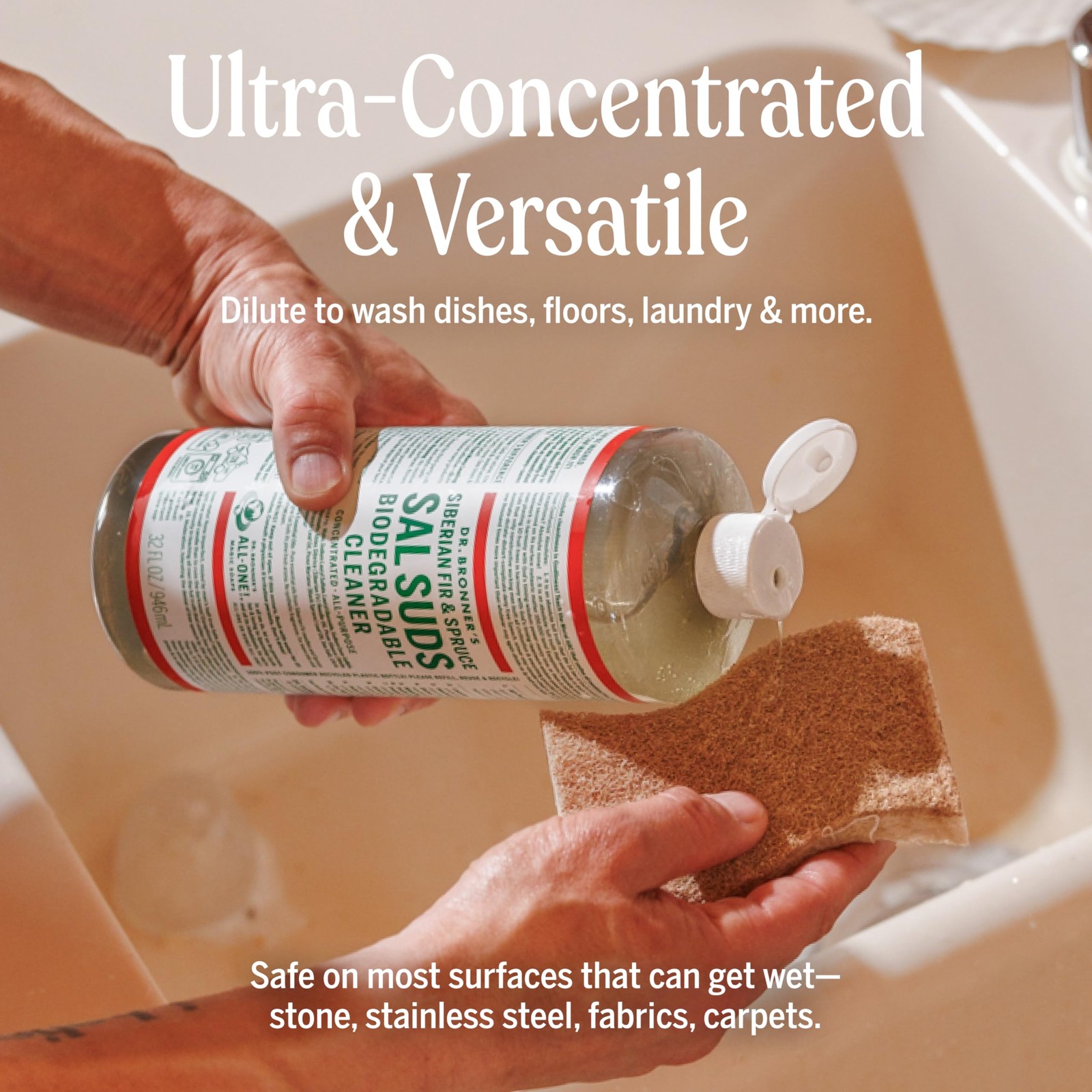 Dr. Bronner’s Sal Suds Biodegradable Cleaner (16 Ounce, 16 Fl Oz (Pack of 2)