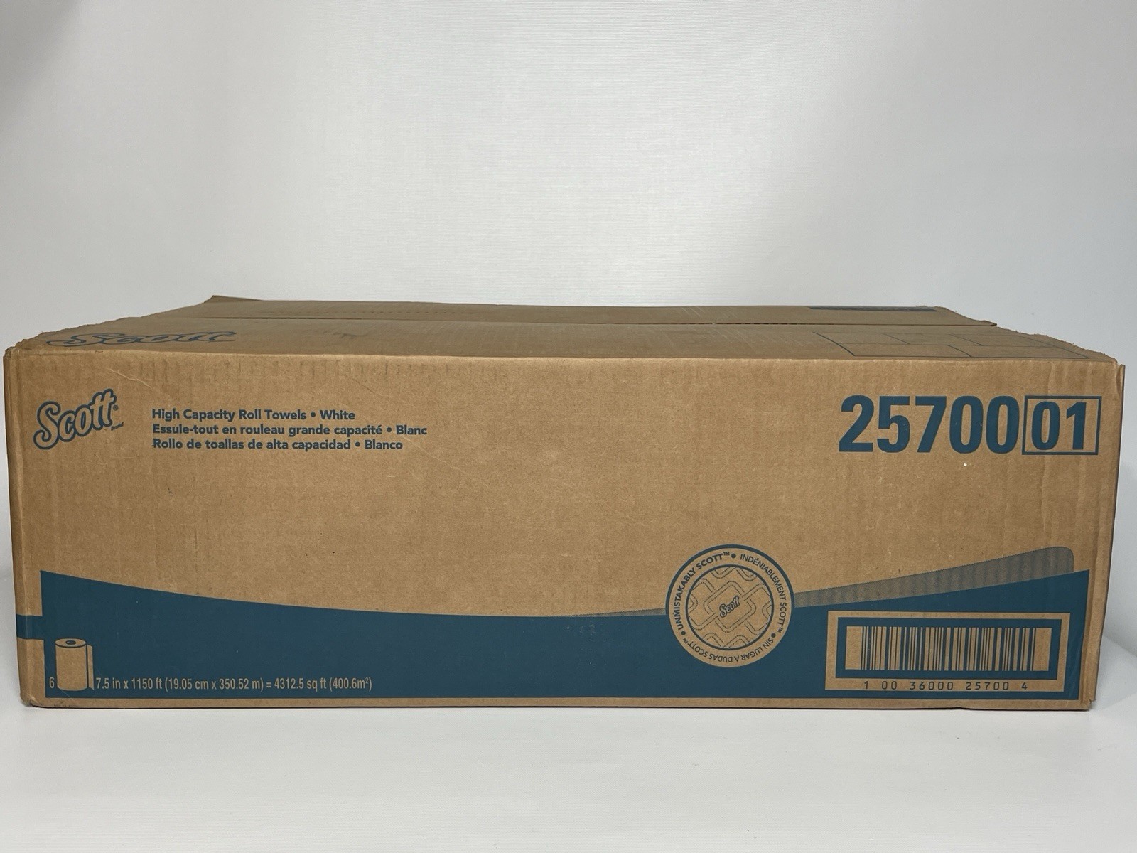 Scott Pro Hard Roll Paper Towel for MOD Dispenser 6 White Rolls/Case 6,900’/Case
