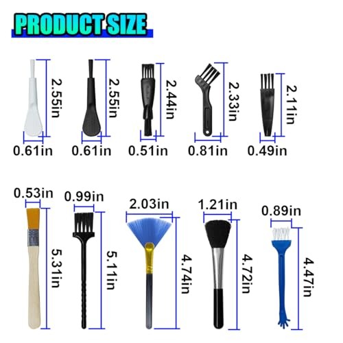 ZIMISI 10PCS Car Detailing Brush Kit, Nylon Anti-Static Car Interior Cleaning