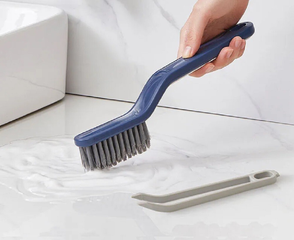 2-in-1 Floor Seam & Corner Gap Cleaning Brush – Multifunctional for Kitchen Bath
