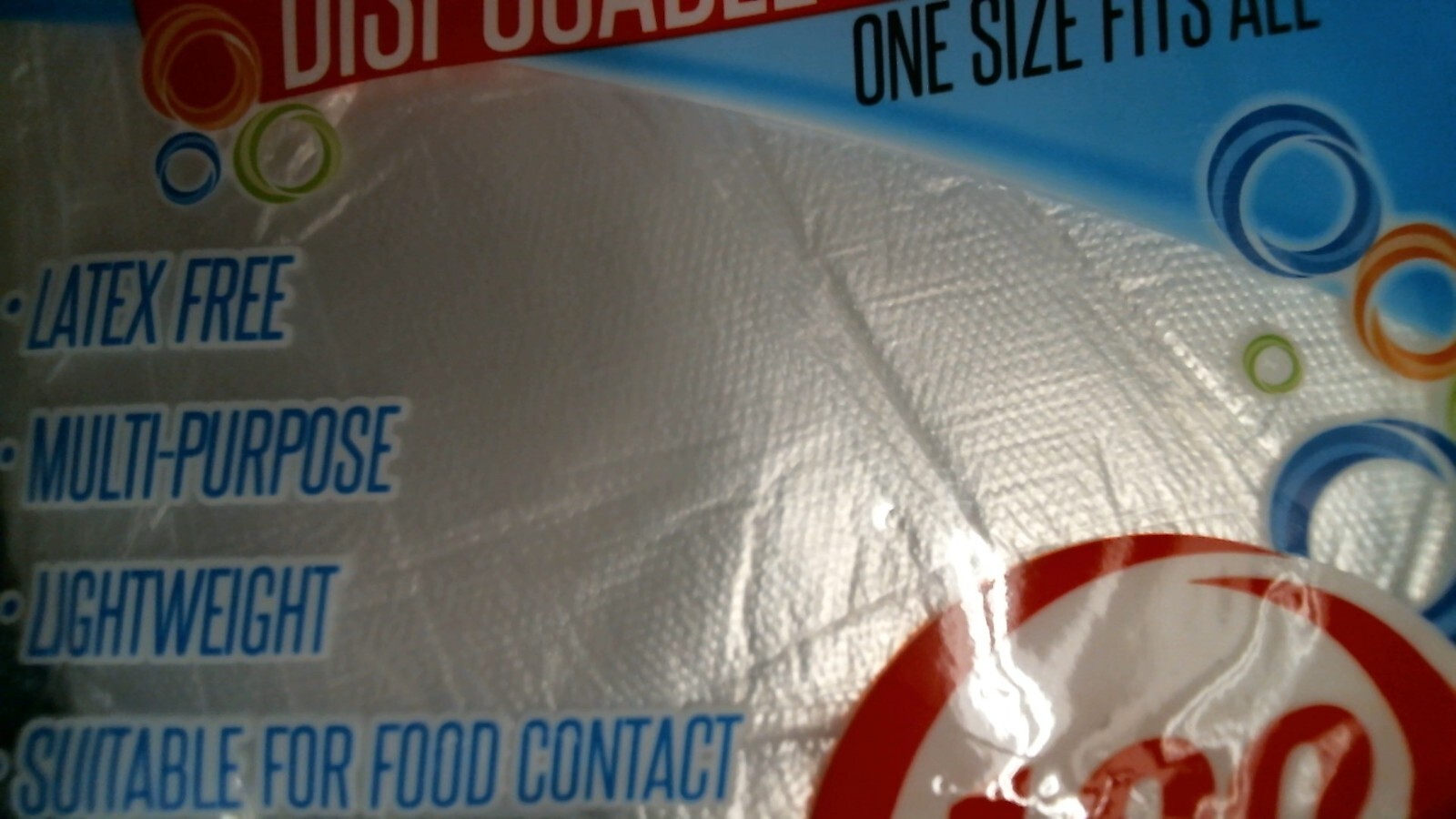 Clean Home 01809, Disposable Plastic Gloves, Pack of 100, Lot of 6, FREE SHIP