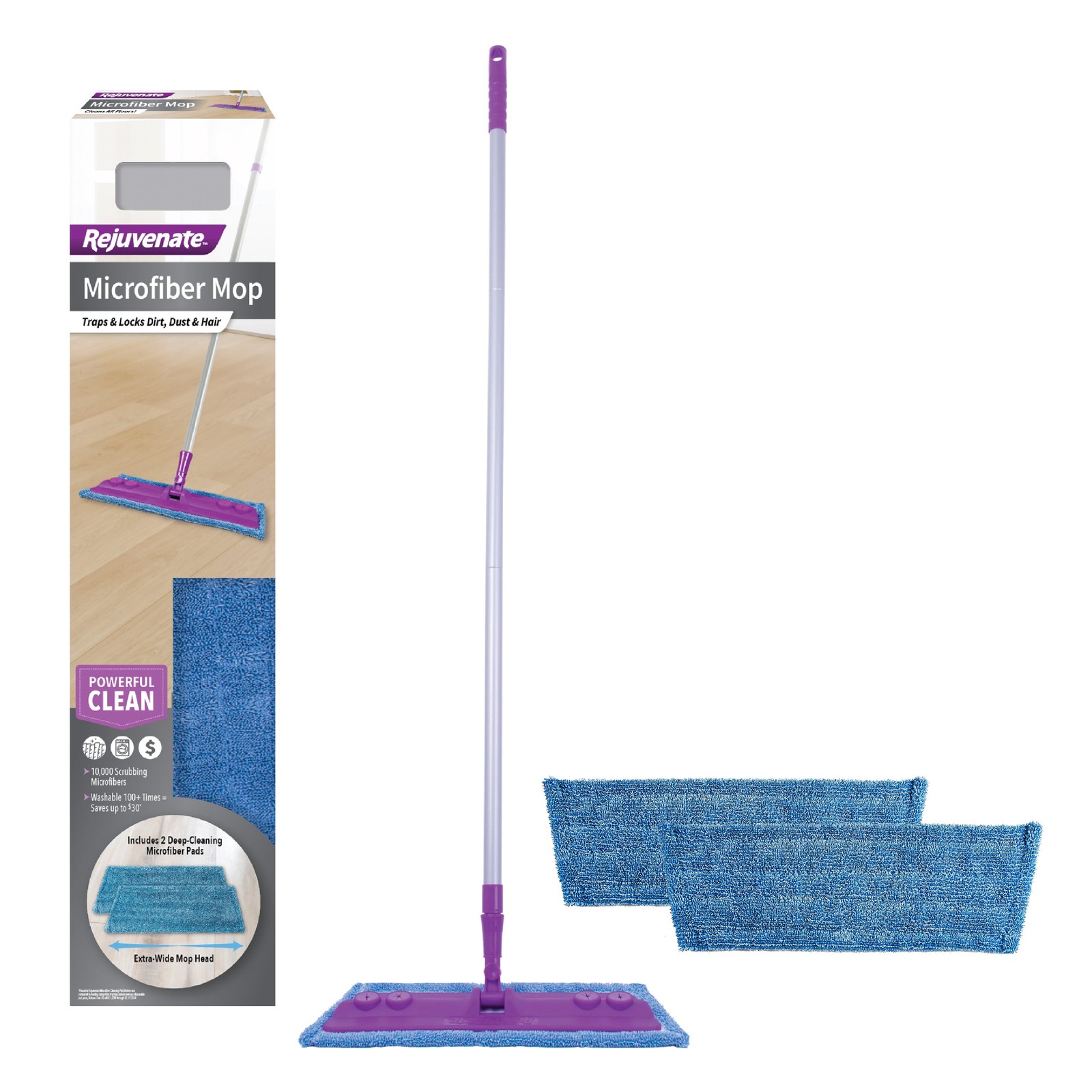 Rejuvenate Microfiber Mop Kit with Reusable Pad, 1 Count
