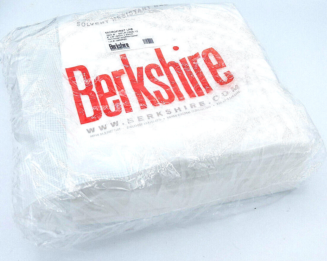 Berkshire Cleanroom Wipes 9″ X 9” MICROFIRST 150-Sheets MFLP.0909.12 *Sealed*