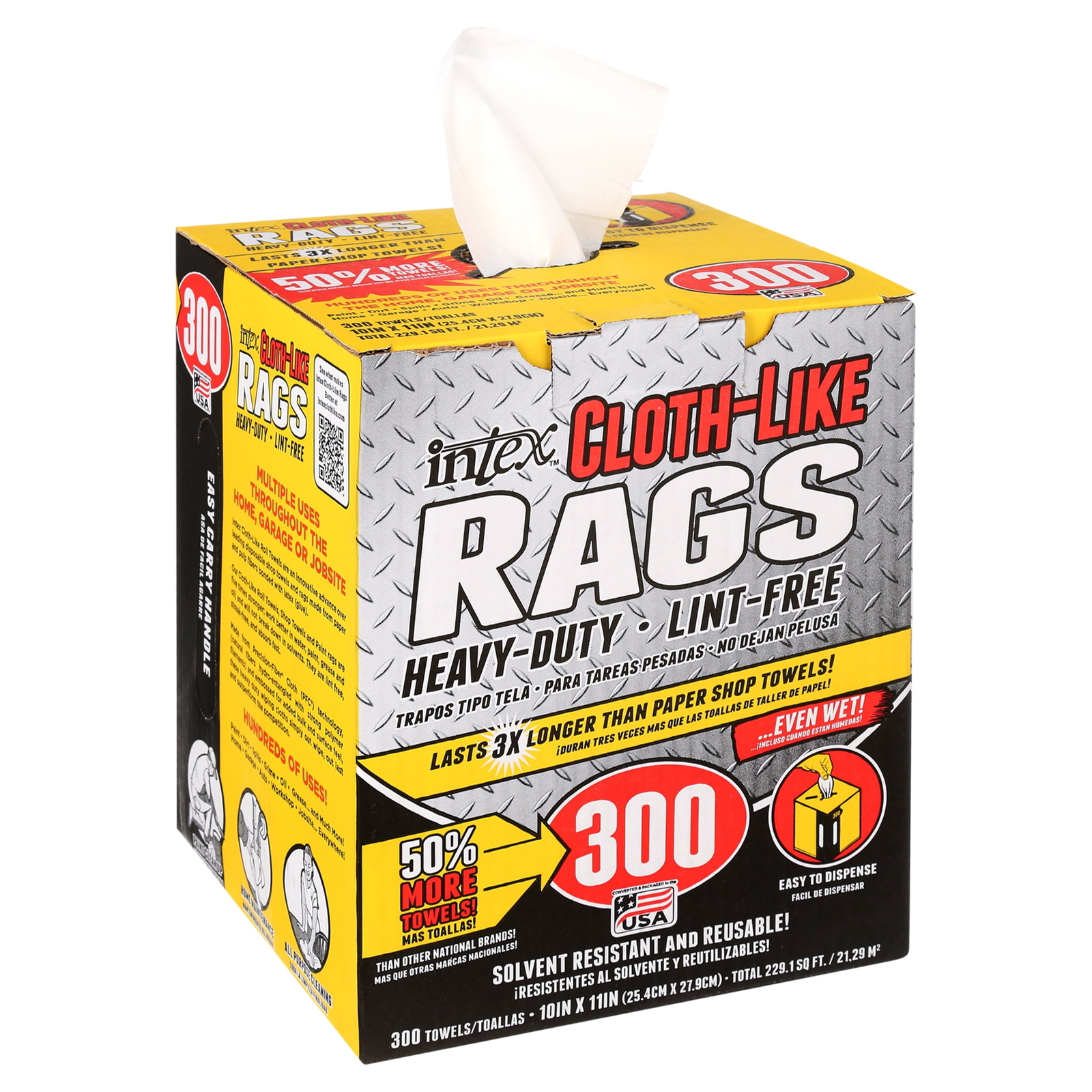 (2 pack) Intex Nw-00454-75 Cloth-Like natural fibers Wiping Rags, Fiber Blend