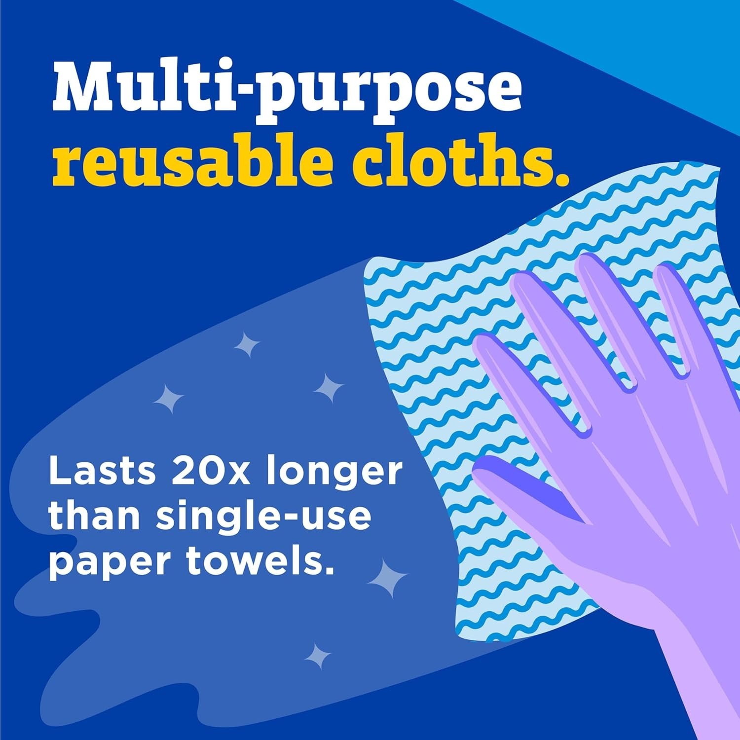 Handi Wipes Multi Use Reusable Cloths, 72 Count