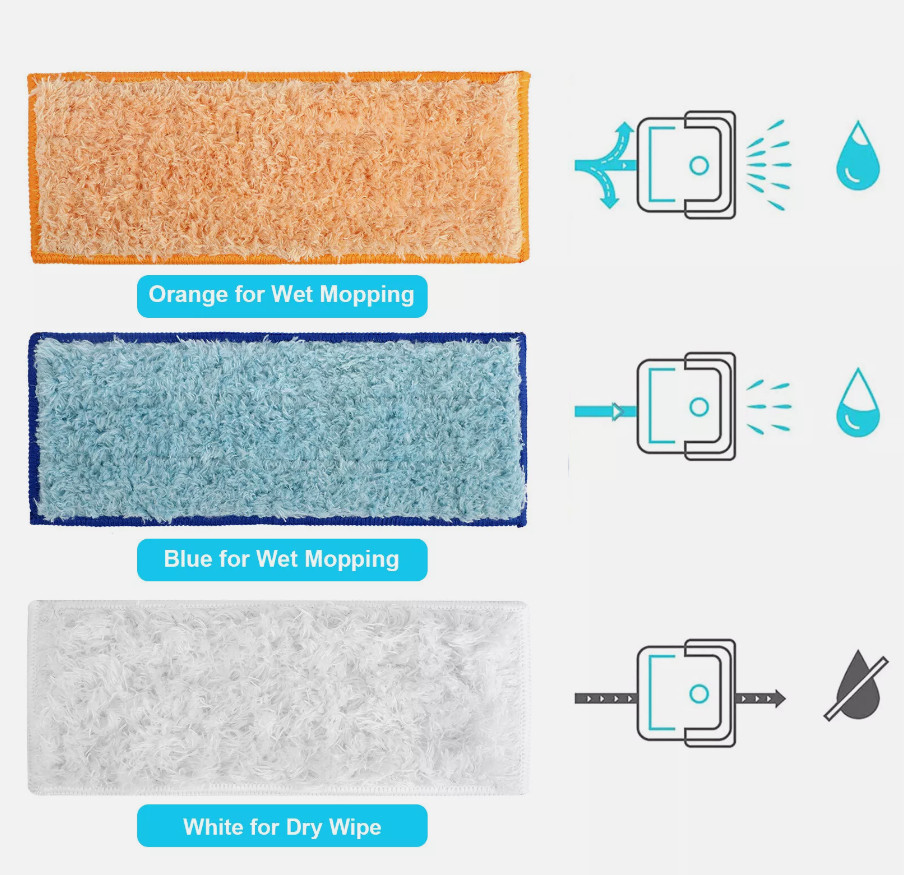 9X Washable Damp Drys Mopping Pad Reusable Cloth for iRobot Braava Jet 240 241