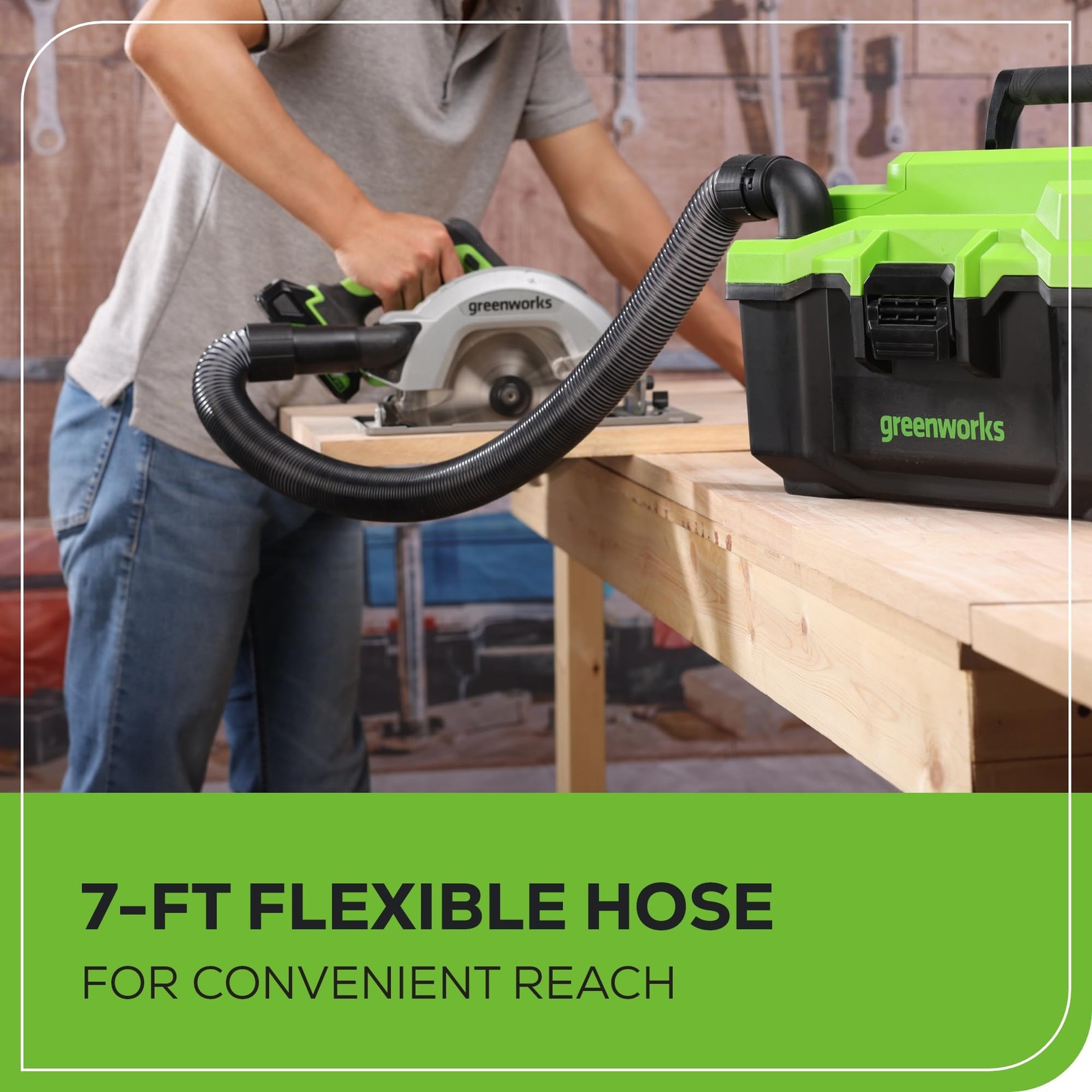Greenworks POWERALL 24V Cordless Brushless 3Gal Wet/Dry Vac with 4Ah Battery and