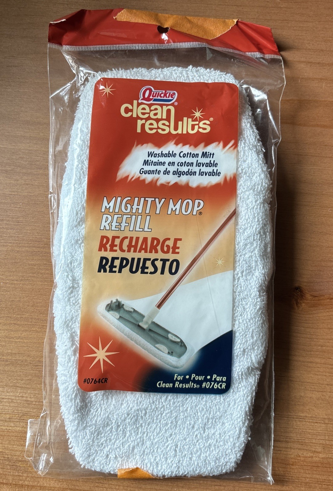 QUICKIE Clean Results MIGHTY MOP Refill Recharge Washable Cotton Mitt 0764CR