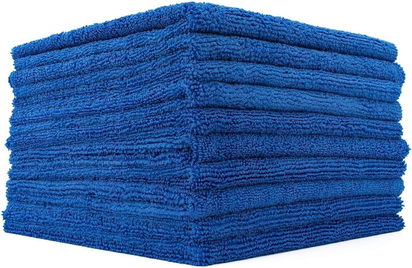 Edgeless Microfiber Cleaning Towels 10-Pack – 16×16 Inches, Royal Blue