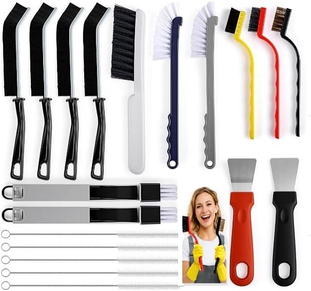 19Pcs Crevice Cleaning Brush,Cleaning Brushes,Window Track Cleaner,Crevice