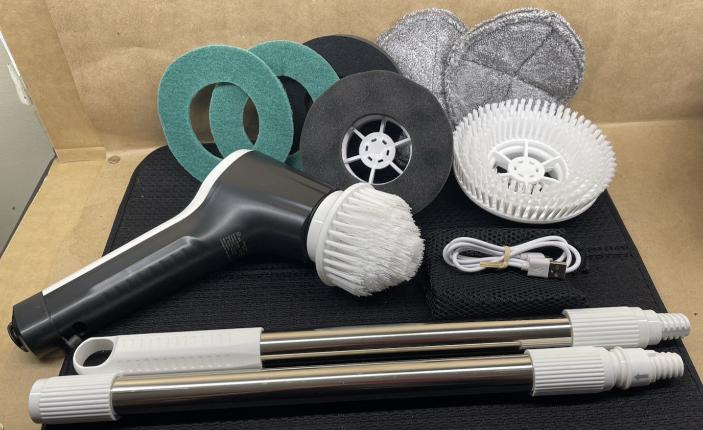 8 IN 1 Cordless Electric Cleaning Brush Spin Scrubber DB-9001 Rechargeable
