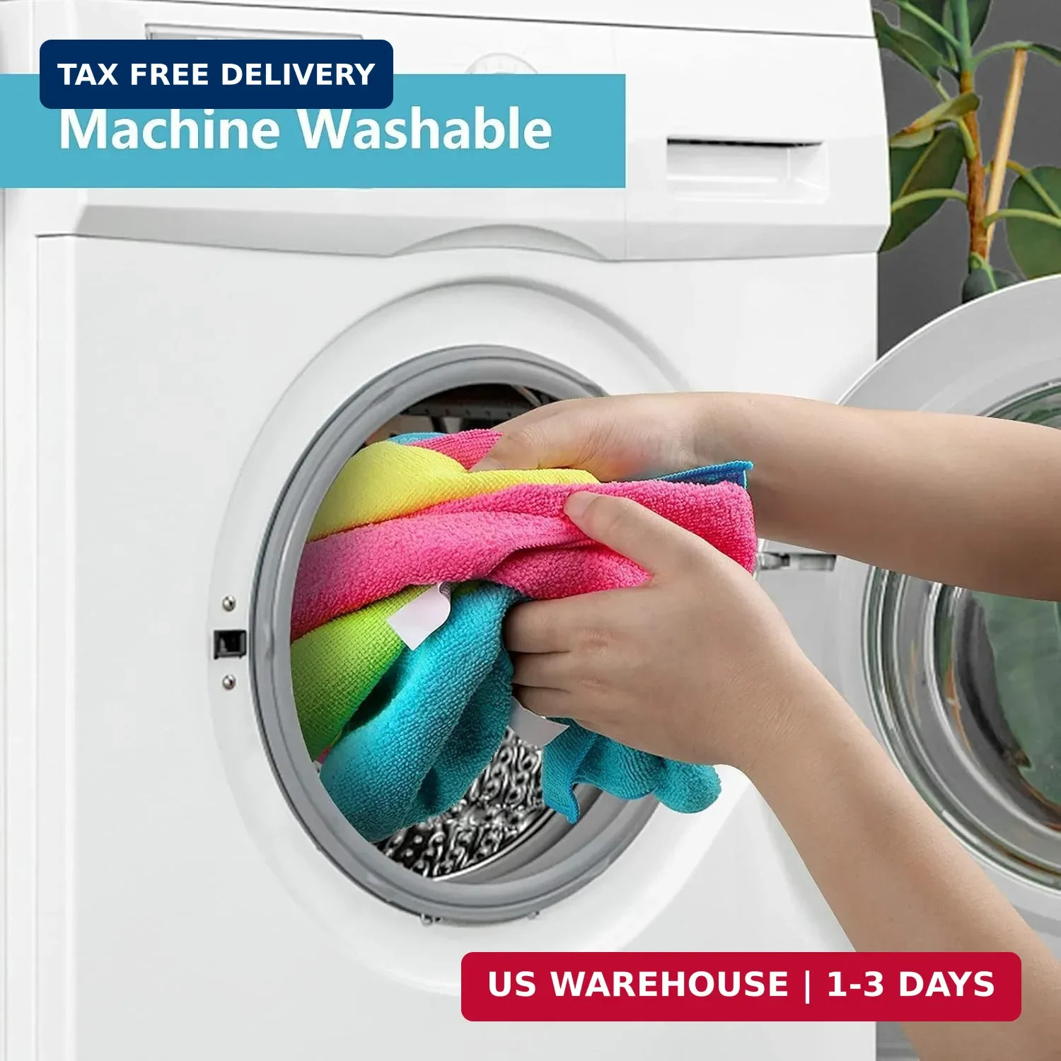 Microfiber Cleaning Cloth 12 Pack Reusable Towels Multi Color 11.5×11.5