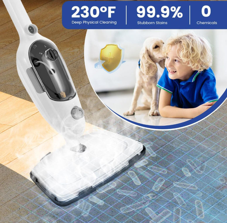 Mopa de Vapor 10 en 1 para Suelos, Alfombras y Limpieza Profunda Hogar, Nuevo