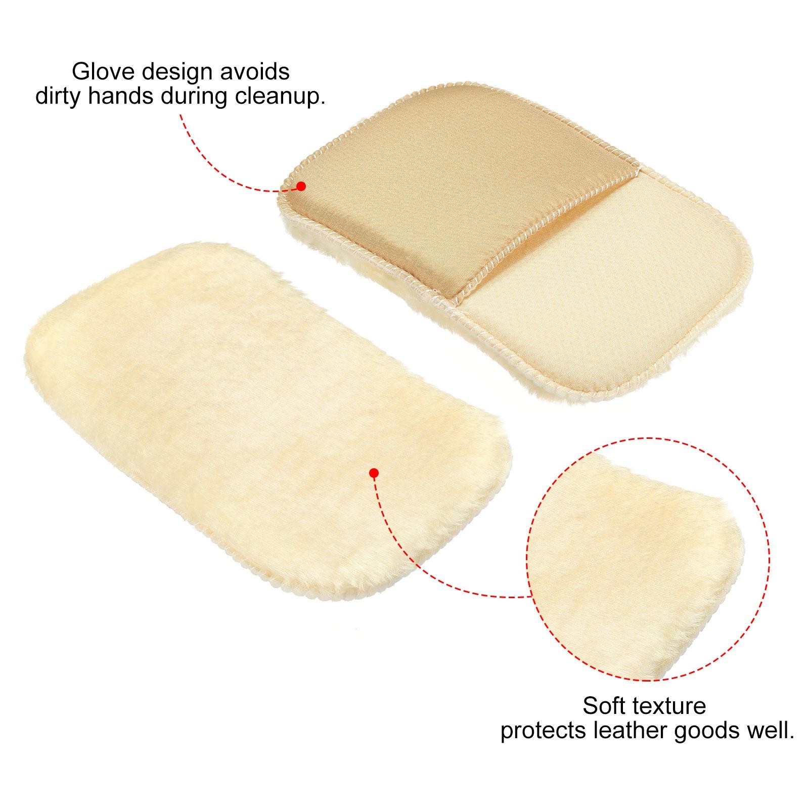 Shoes Polishing Gloves, 4 Pack Cleaning Shine Cloth for Leather Boots, Yellow