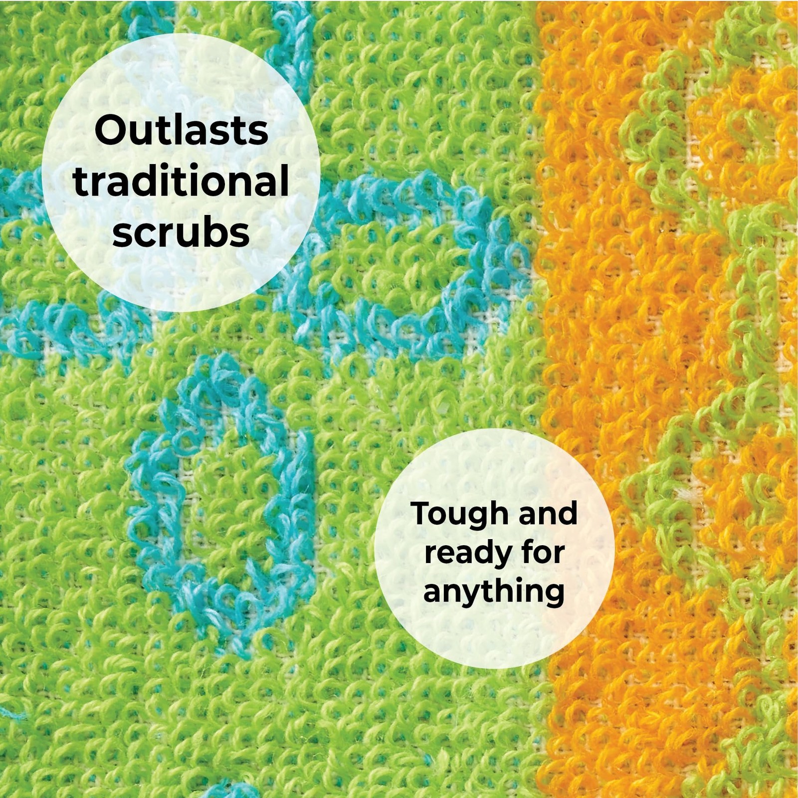 Skoy Scrub, 2-pack Reusable, Non-Scratching Dish Scrubber 2-Pack, Assorted