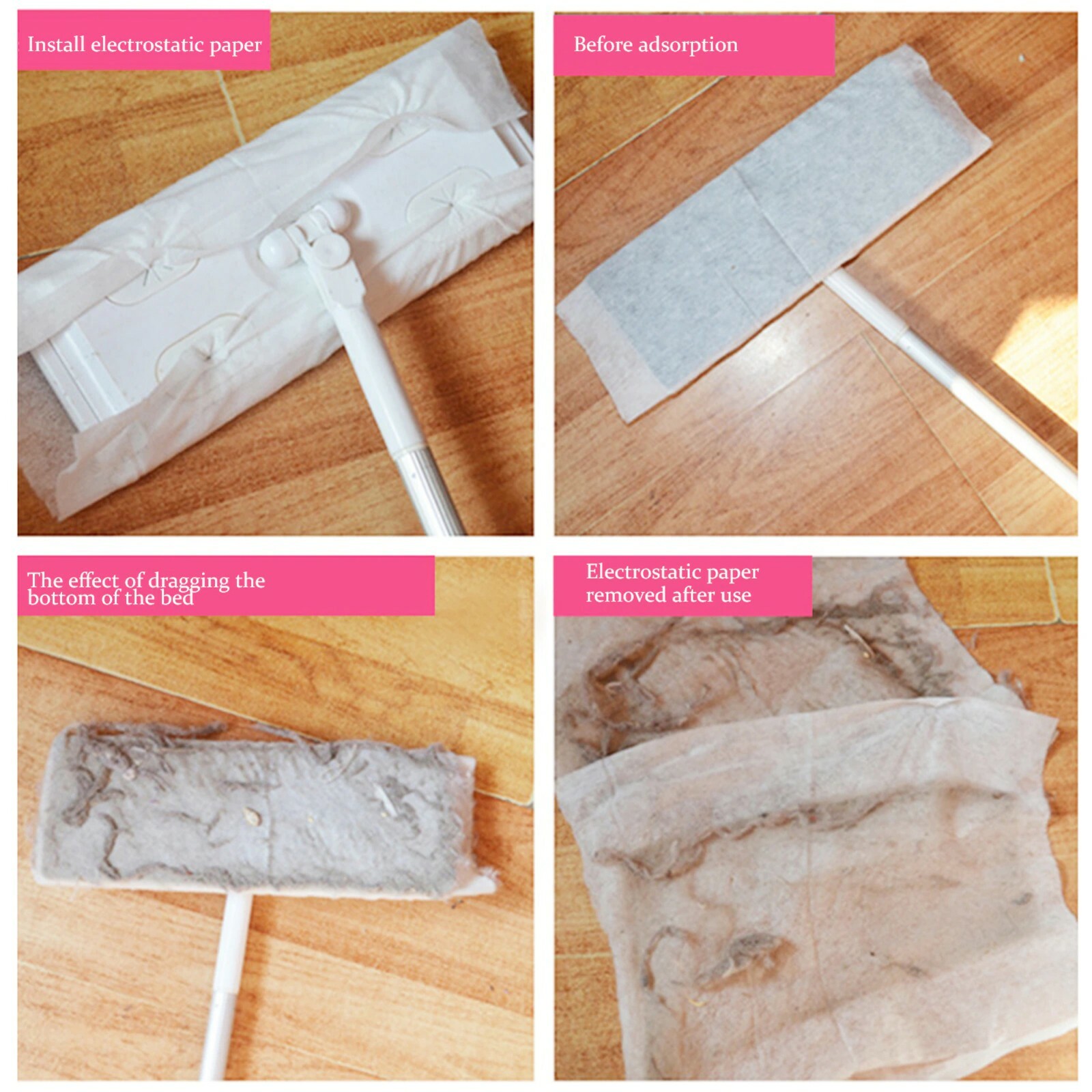 Adore Pro Floor Cleaning Mop Pads Dry Wipes on Wood Tile Laminate Floor Cleaner