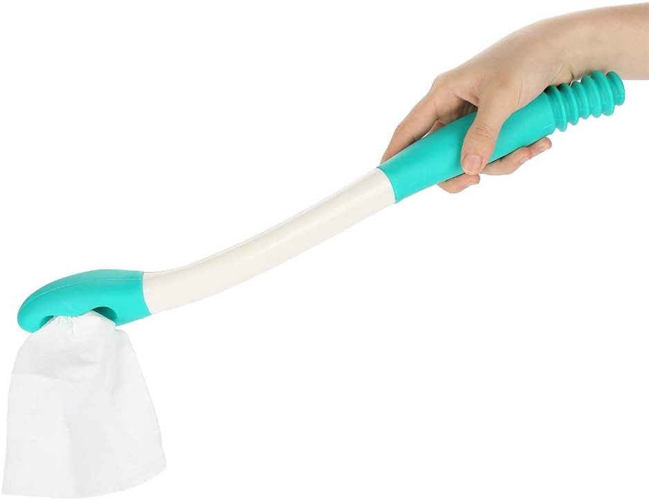 Bottom Wiper, Long Handle Reach fort Holder Toilet Paper Tissue Grip
