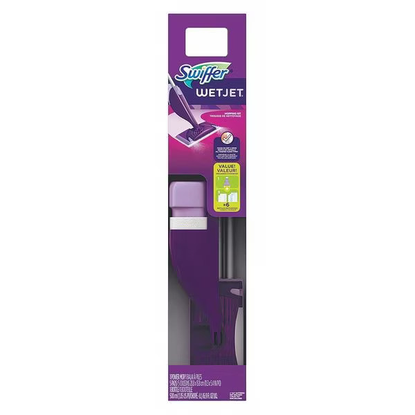 Swiffer 92811 5-13/32 in Flat Spray Mop, 18-55/64 oz Dry Wt, Hook-and-