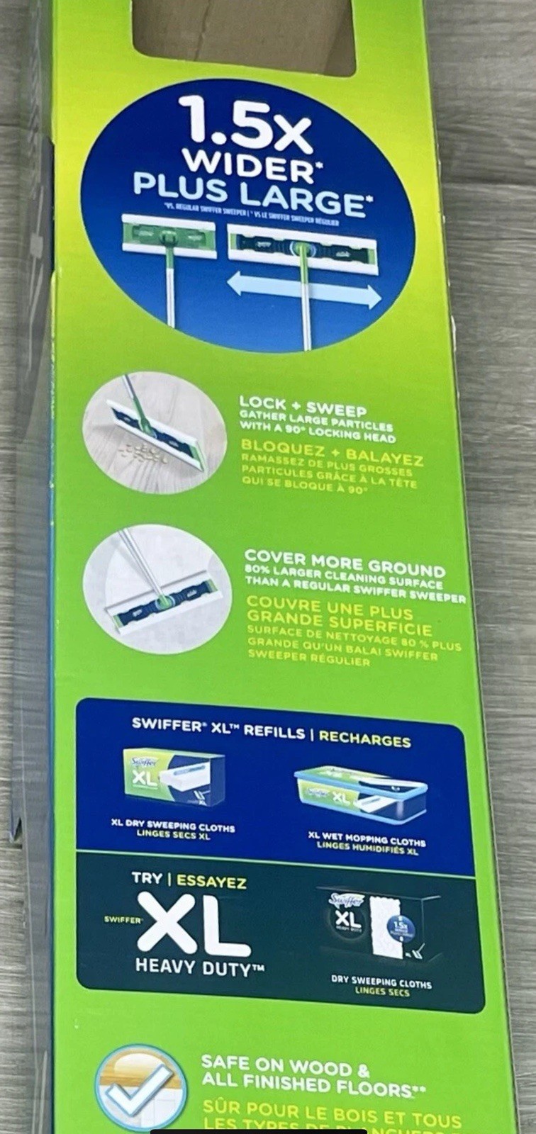 Swiffer XL Sweeper Dry/Wet Mop Kit – XL Sweeper, 8 Dry, 2 Wet Mopping Refills