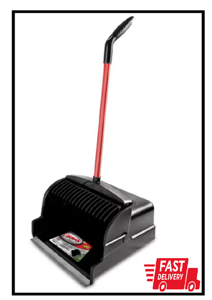Libman Heavy-Duty 16 in. Large Scoop Dust Pan with Steel Handle Cleaning Tools