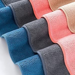 8-Piece Soft Microfiber Towel Set Incredibly Absorbent Lightweight Quick Dry and