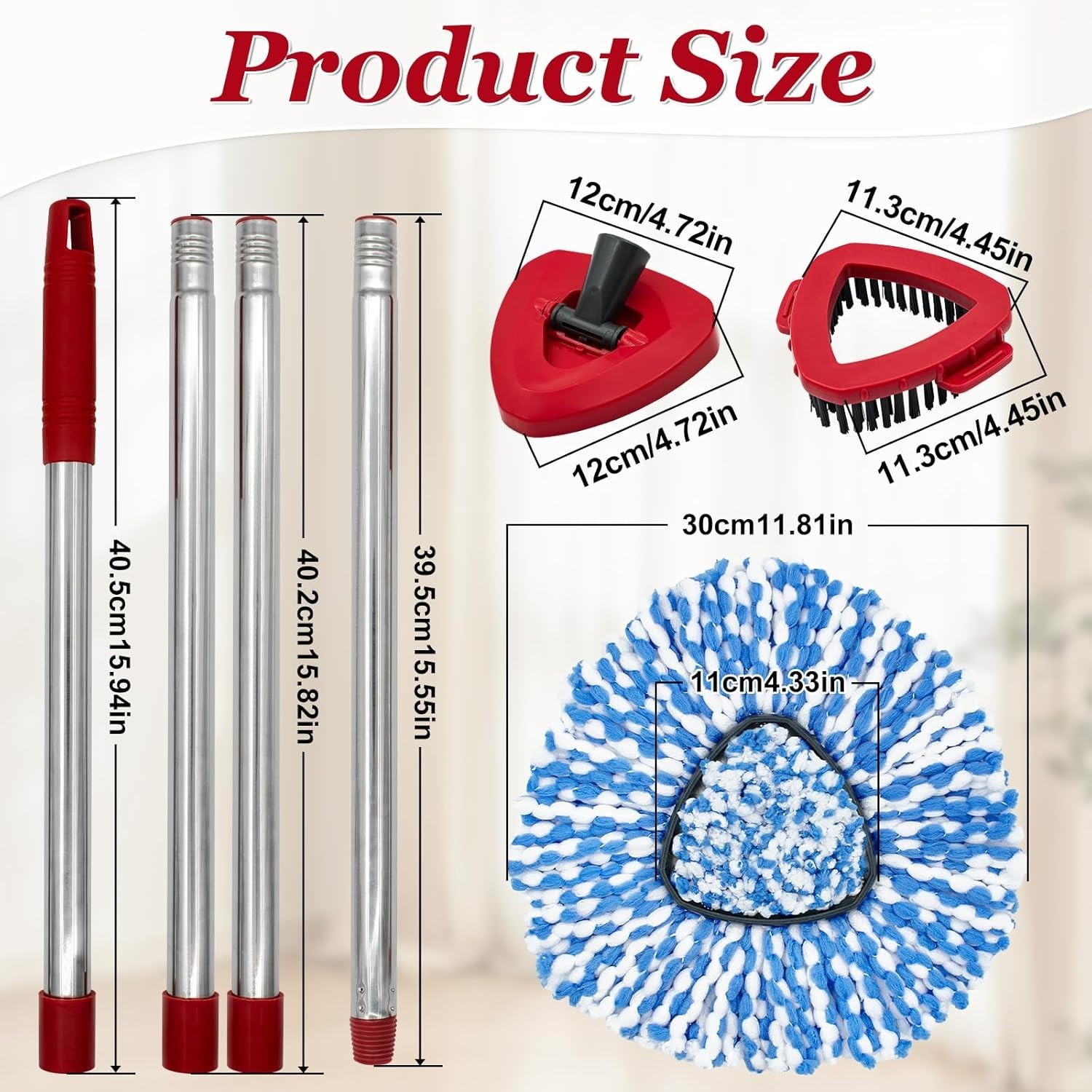 Eco-Friendly Spin Mop Replacement Set – Lightweight and Washable for All Floors