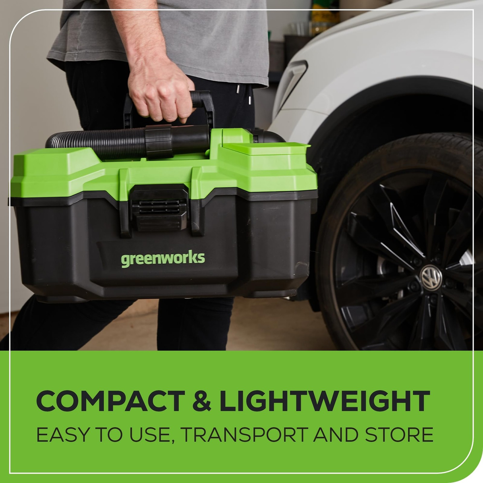 Greenworks POWERALL 24V Cordless Brushless 3Gal Wet/Dry Vac with 4Ah Battery and