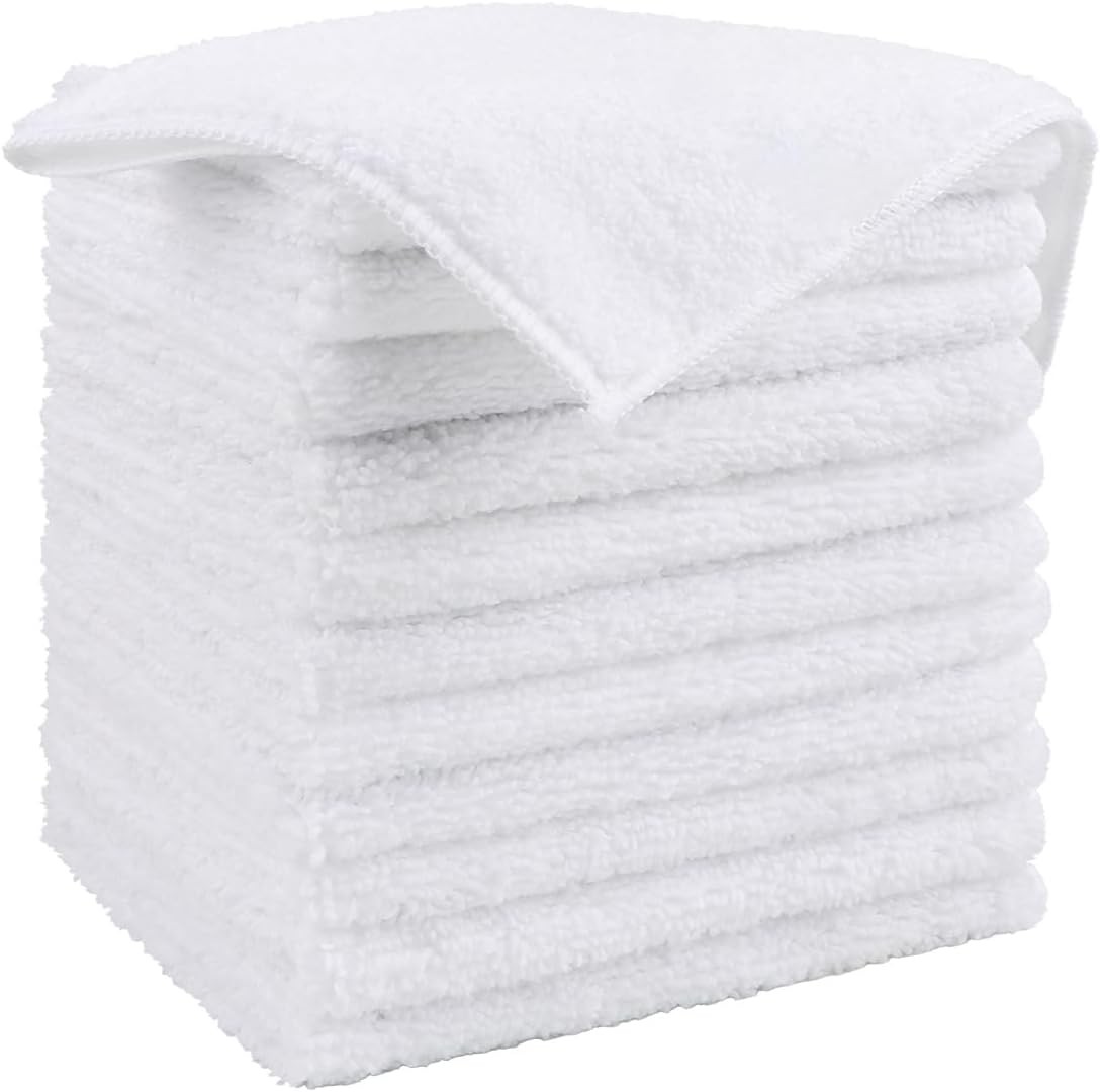 HOMEXCEL Black Microfiber Cleaning Cloth, 12 Pack Premium Small,