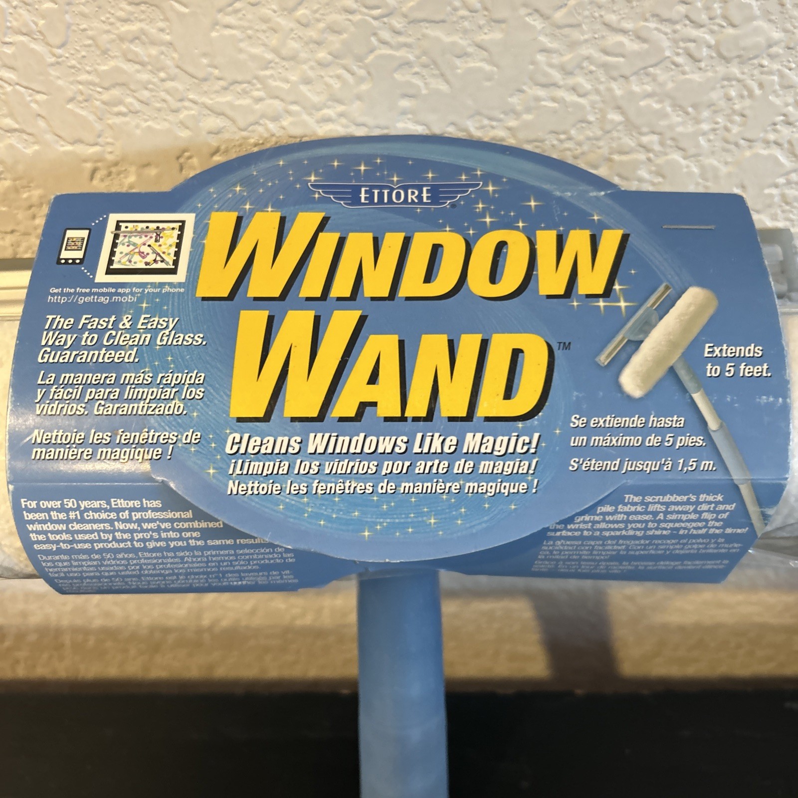 Ettore Window Wand Rubber Window Squeegee – Squeegee + Mop ONLY