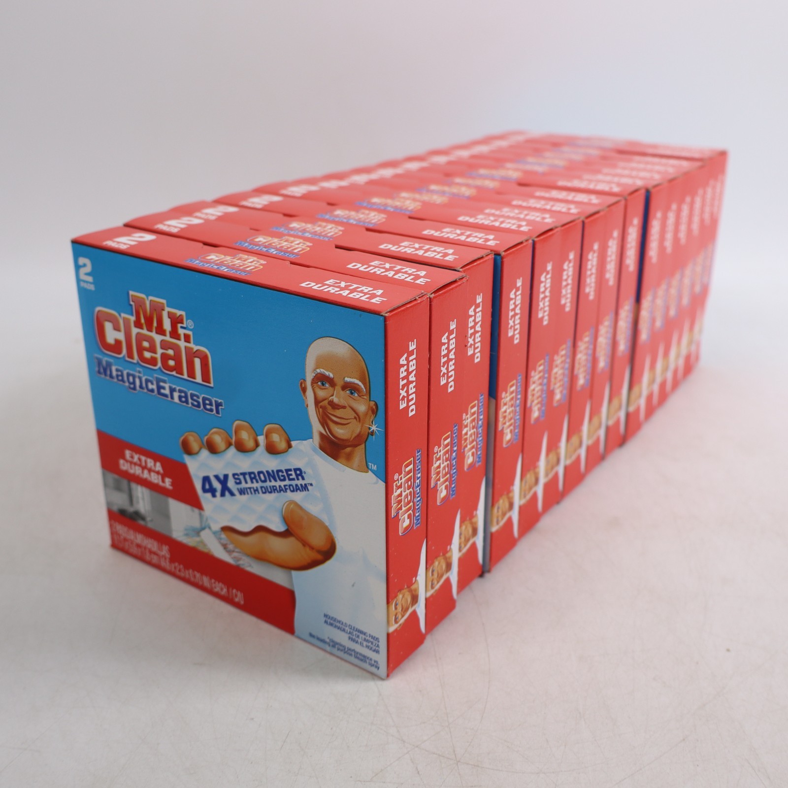15 PACK Mr. Clean Magic Eraser 5xStronger Extra Durable 2 Ct Each (30 Ct Total)
