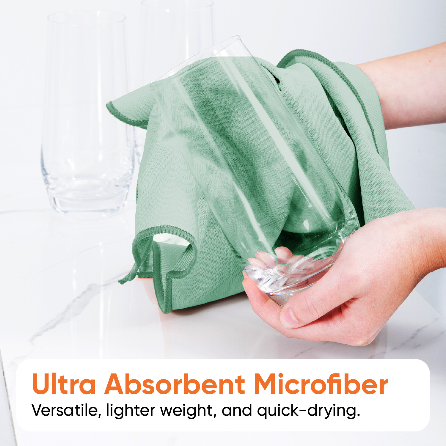 Superio Microfiber Cloth Glass Cleaning Cloth for Mirror/Window Streak Free