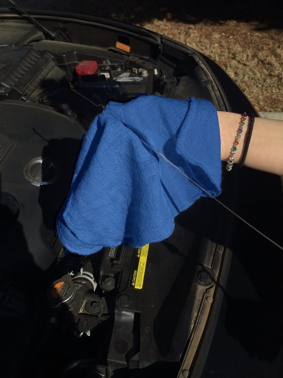 150 Pack Cotton Cleaning Rags – 12×14 Absorbent Towels for Garage, Auto & Home