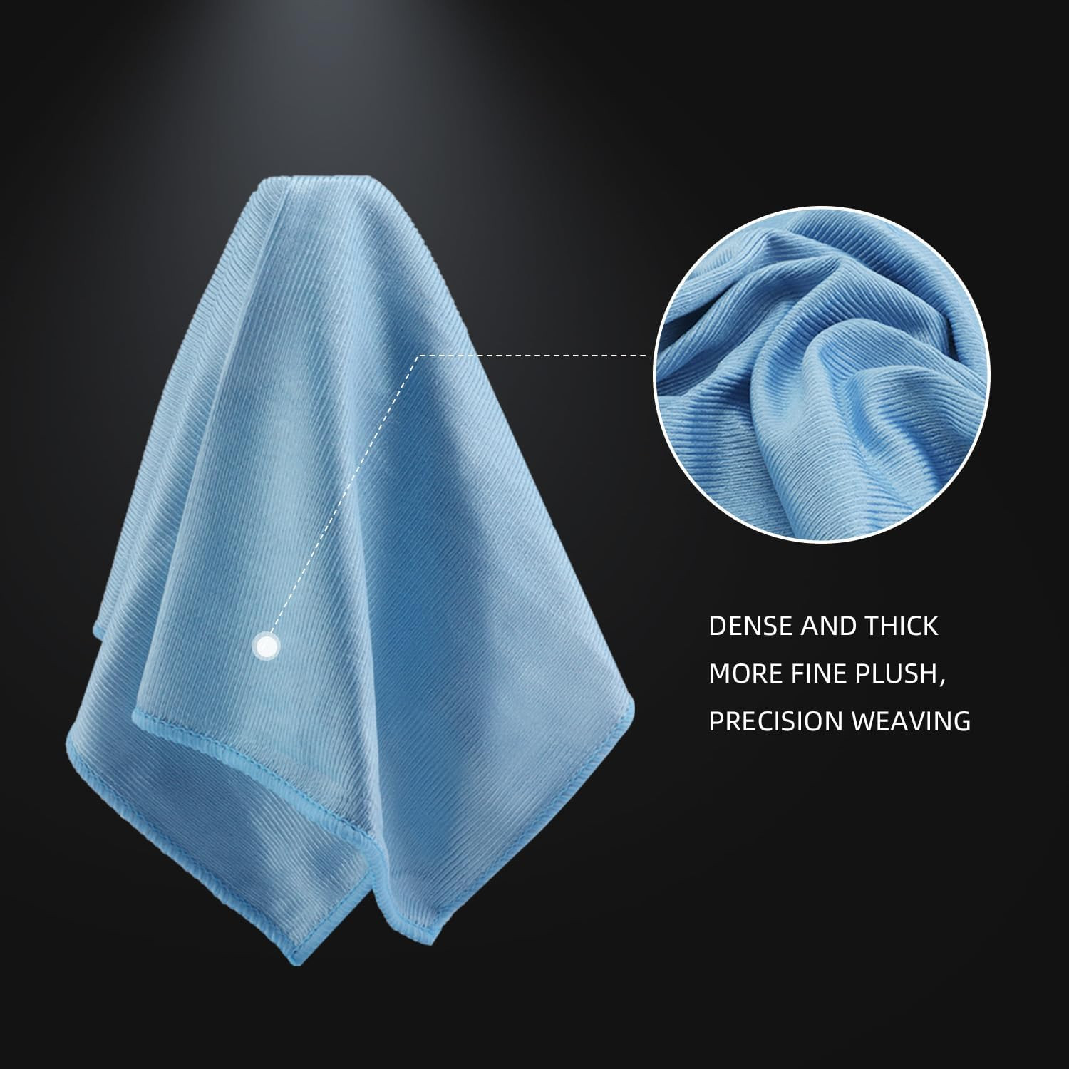 Ultra Fine Microfiber Cloths for Glass, 12 Pack Microfiber Glass Cleaning Cloth,