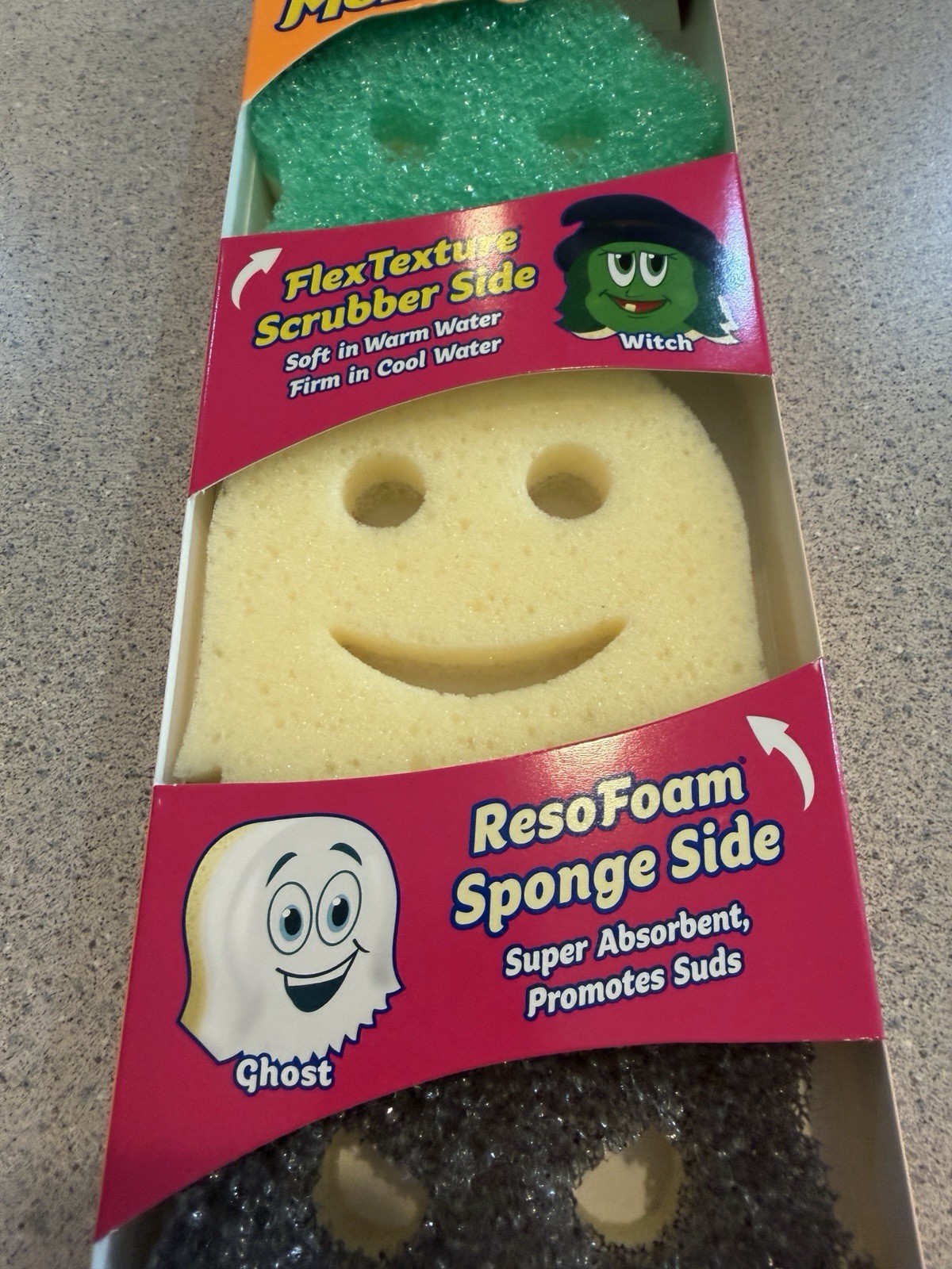New Scrub Daddy Mommy Special Edition Halloween 3pk Witch Werewolf Ghost 2-Sided