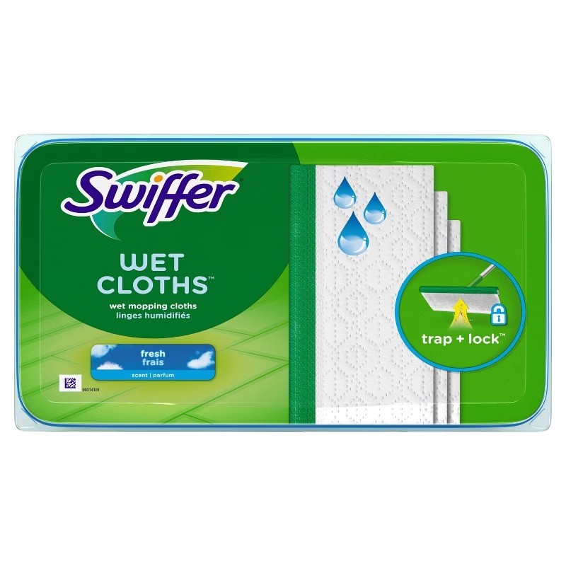 Swiffer Sweeper Wet Mopping Cloths Refills Fresh Scent 24ct Cotton Multi-Surface
