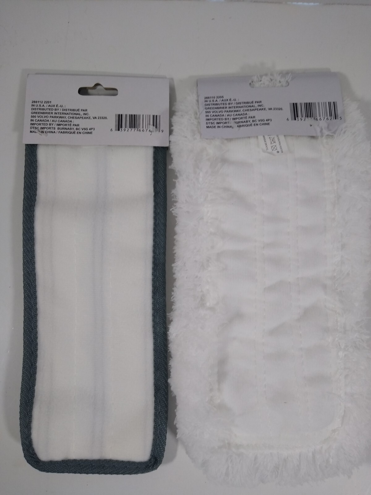 Microfiber Duster Mop Pads Lot of 2 Reusable Washable Almost 11″ x 5″ Essentials