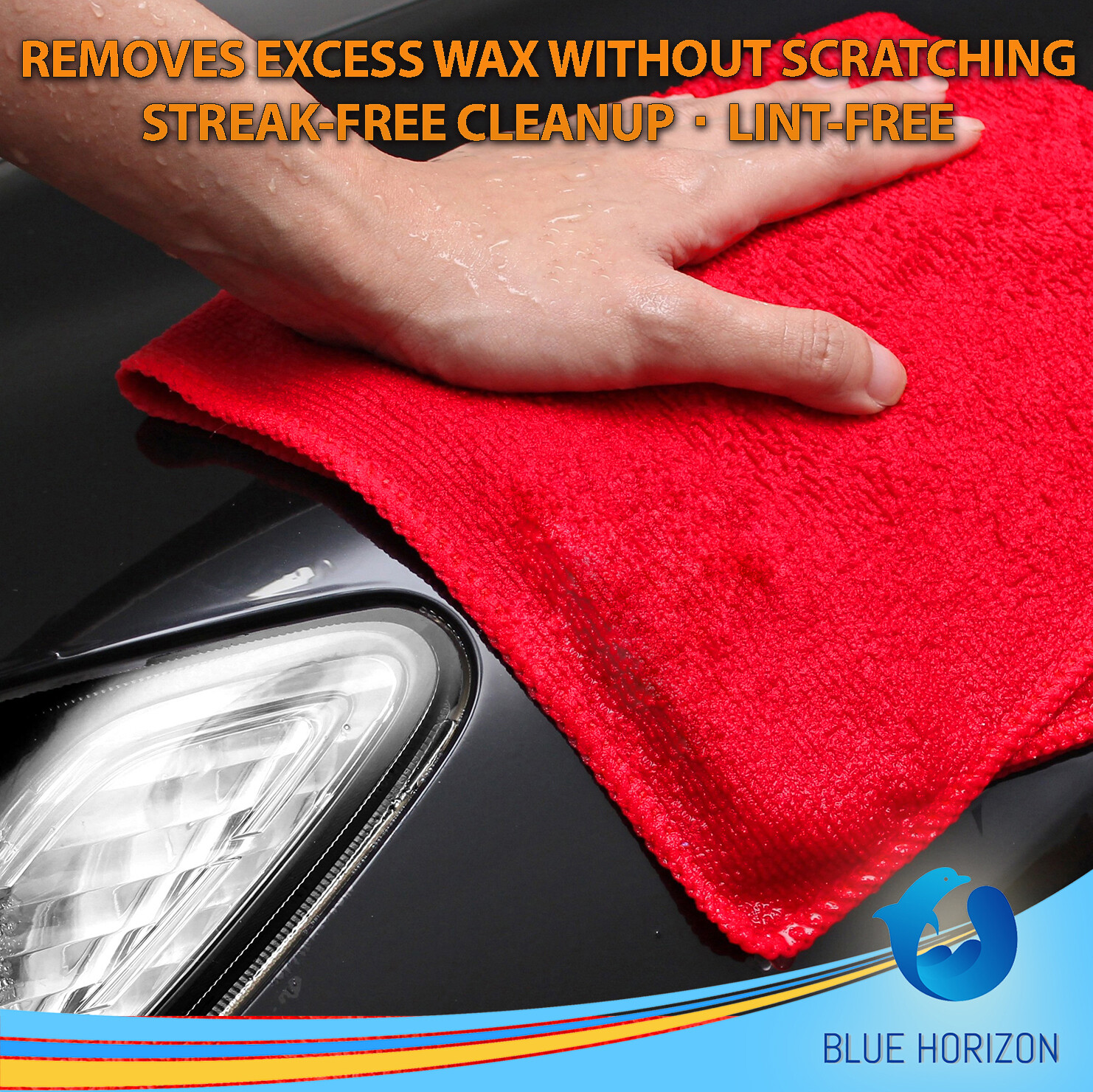 Microfiber Cleaning Cloths 36-Pack 16×16 inch Wash Towels 3 Dozen Car Rags Red
