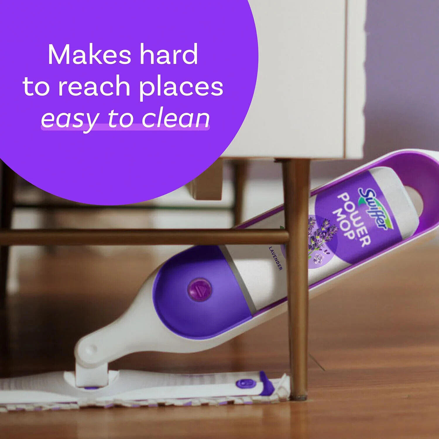 Swiffer PowerMop MultiSurface Mopping Kit Lavender 10 Pads/2 Cleaning Solutions