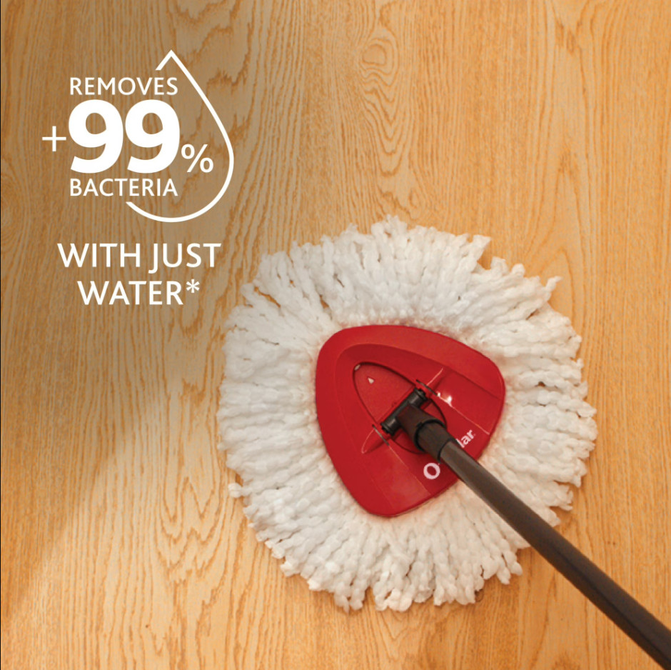 O-Cedar EasyWring Spin Mop & Bucket System Microfiber Floor Cleaning Set