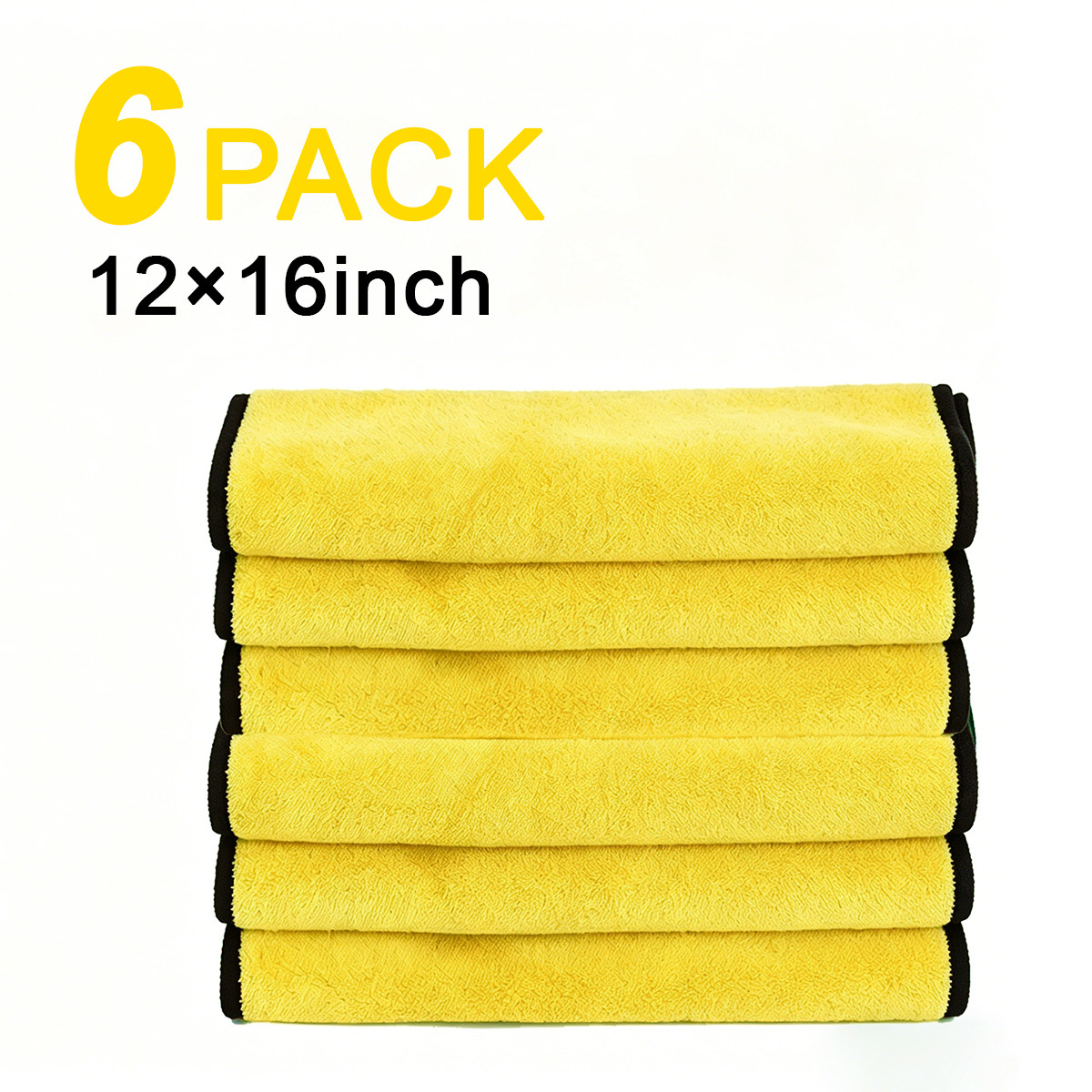 6PCS Microfiber Cleaning Cloth Towel Rag Car Polishing No Scratch Auto Detailing
