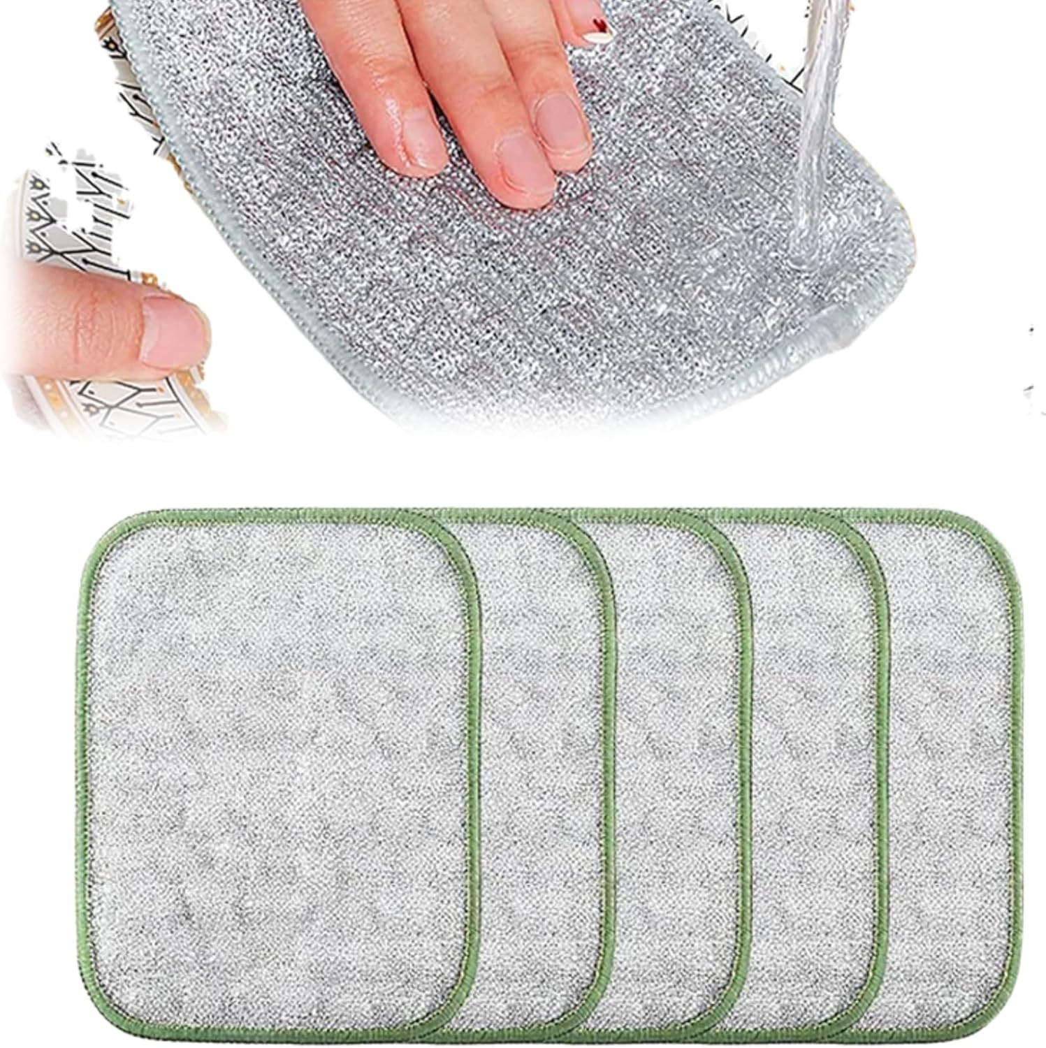 Multipurpose Wire Dishwashing Rags for Wet and Dry, Upgraded Reusable Steel Wool