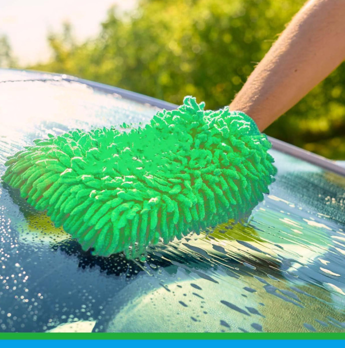 2 Pack Car Wash Mitt Microfiber Chenille Car Wash Mitt Scratch Free for Cars