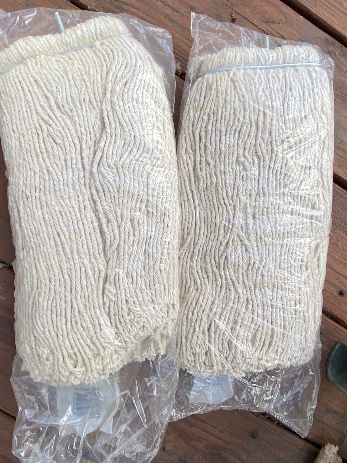 Layflat Regular Screw-Type Mop Head 16 oz Cotton White – Lot of 2 Sealed