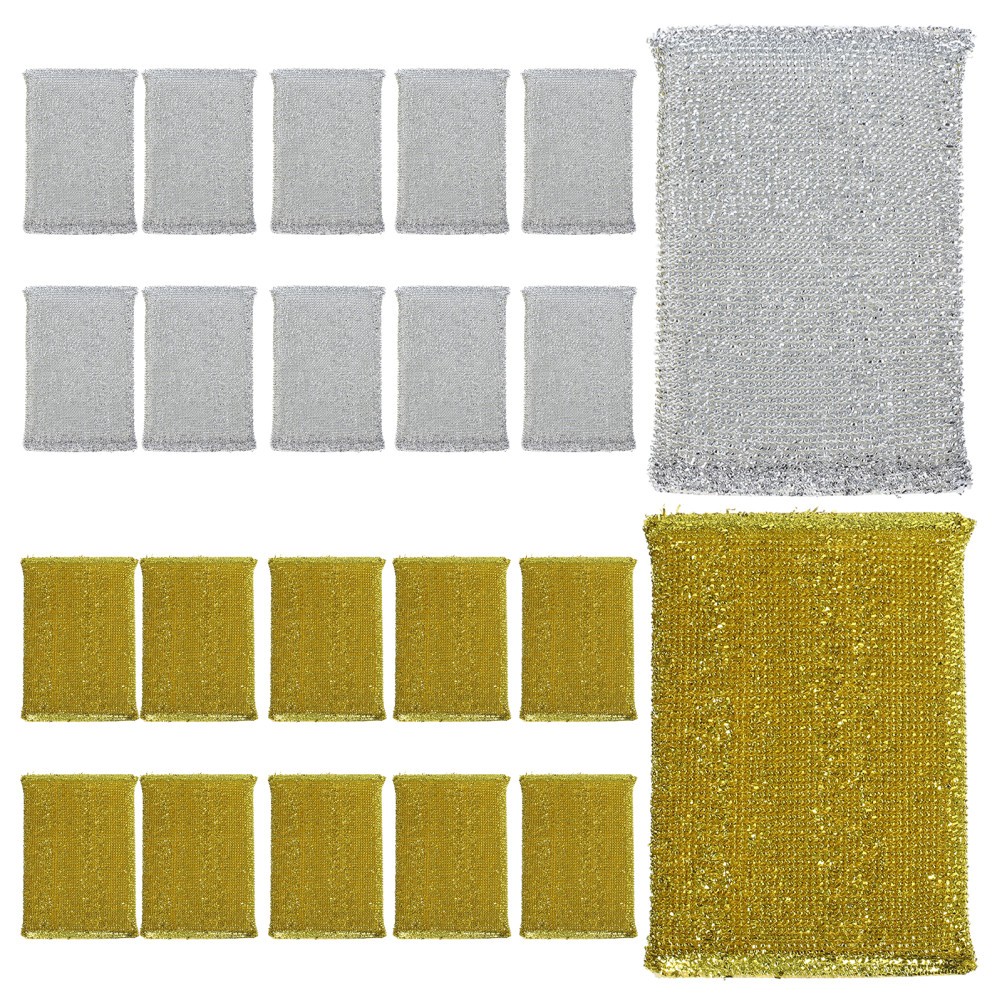 Cleaning Sponges Sponge Golden Kitchen Surface Cleaning 24Pcs 5×3.3×0.6In