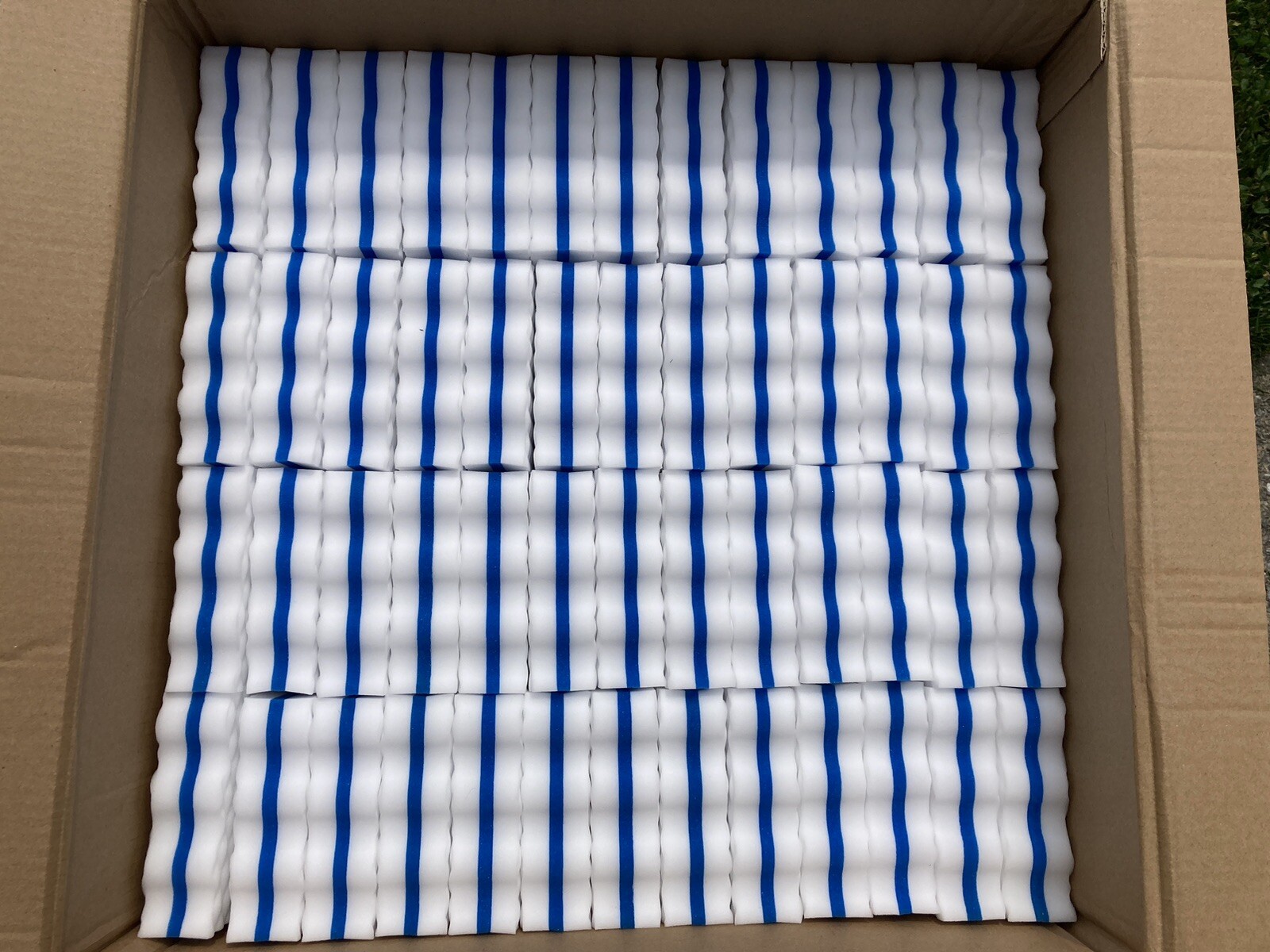 48 PACK BLUE WAVY Melamine Magic Sandwich Sponge Eraser Heavy Duty Extra Durable