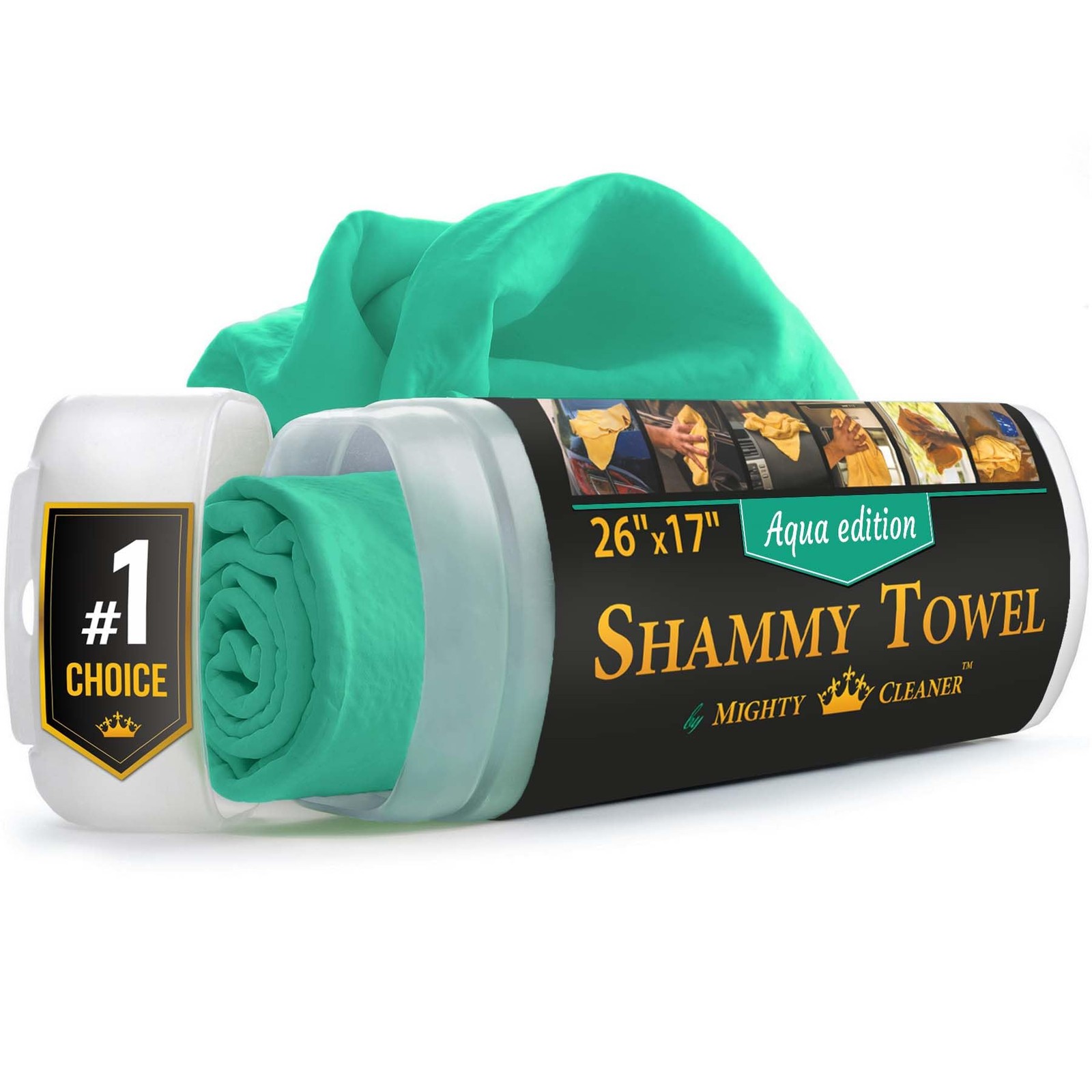 26×17-inch Shammy Cloth for Car Drying Super Absorbent Reusable Chamois Towel
