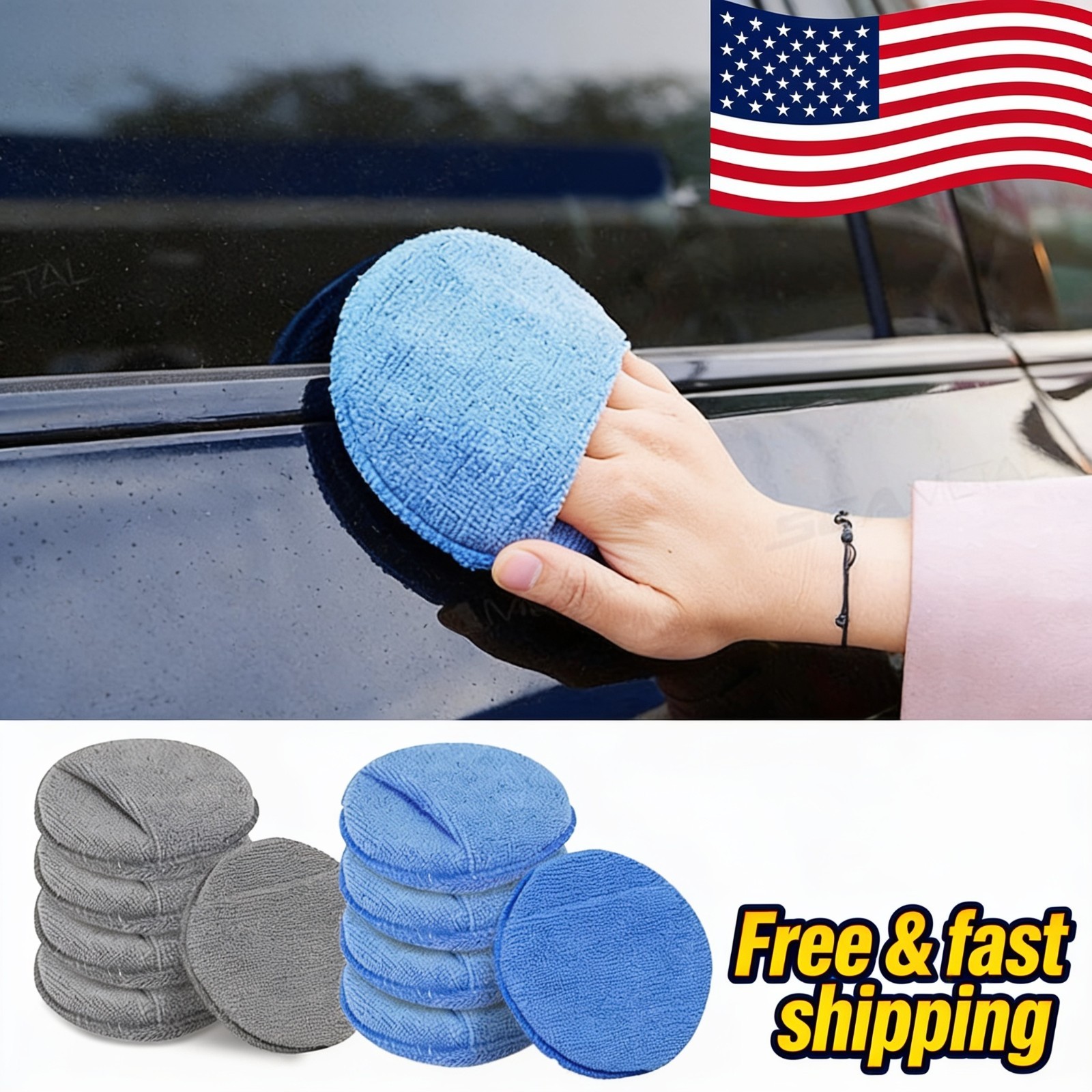 Car Detailing Applicator Pads Car Care Waxing Polishing Microfiber magic Sponges