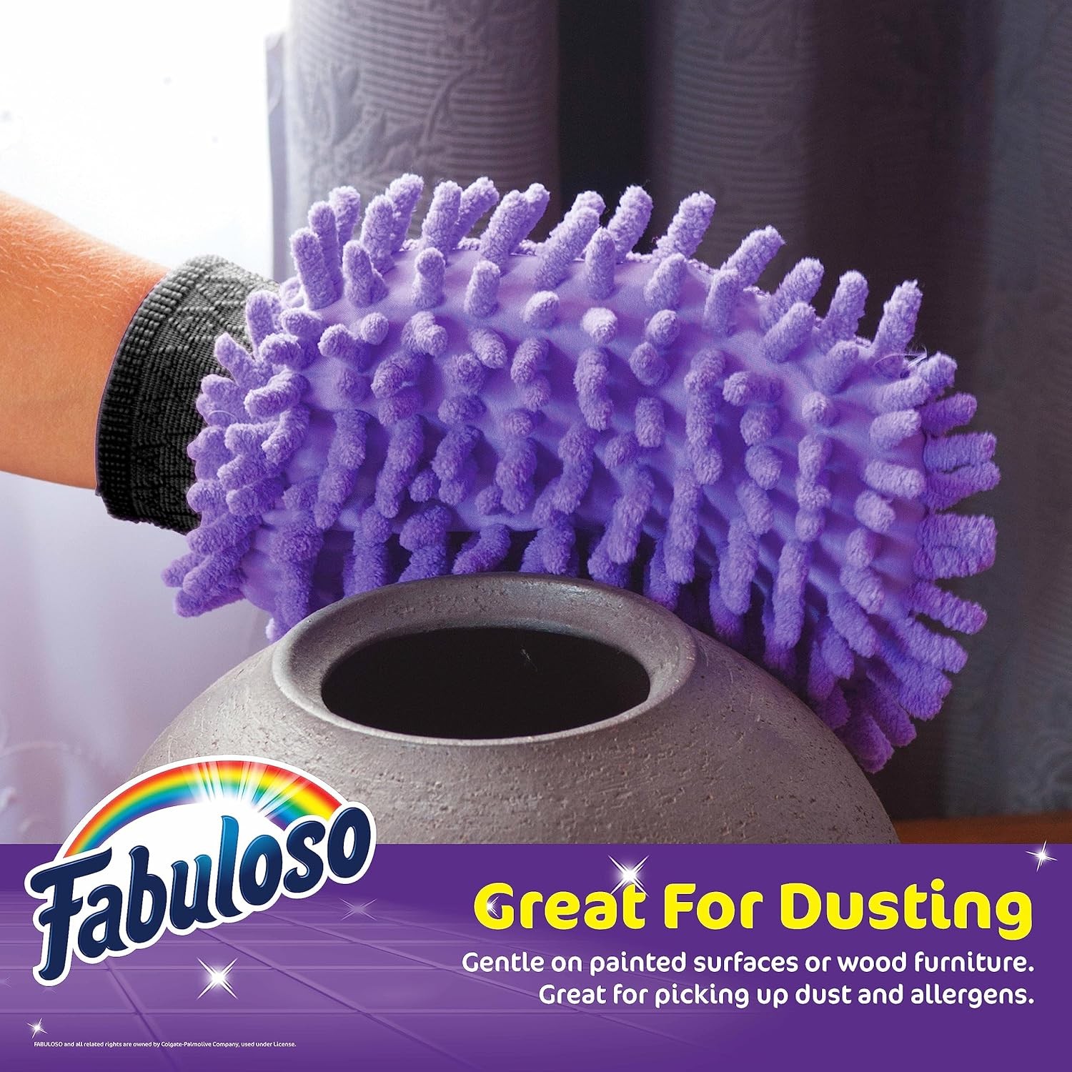 Fabuloso Microfiber Cleaning Mitt Glove, Lint-Free Scratch-Free Dusting and Wash