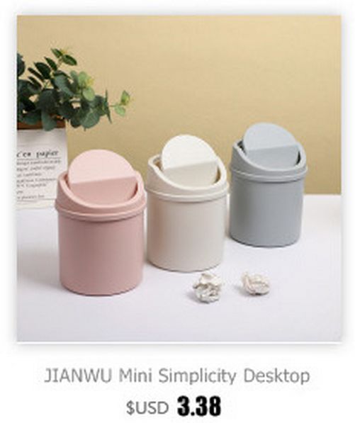 Modern Mini Dustbin Solid Color Desktop Plastic School Office Accessories Kawaii