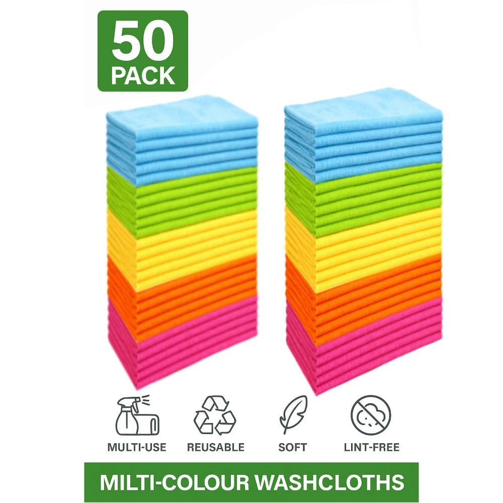Multi 2/10/50 Pack Microfiber Cleaning Cloth Towels Car Detailing Polishing Rag.